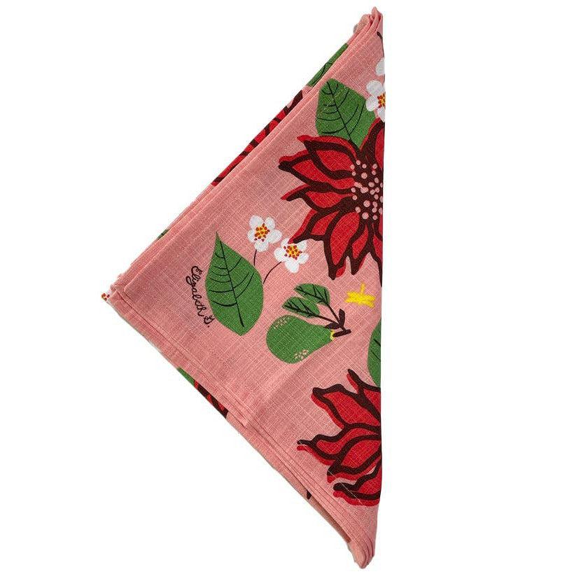 Elizabeth Grubaugh - Poinsettia Napkin Set of Four-Elizabeth Grubaugh-treehaus