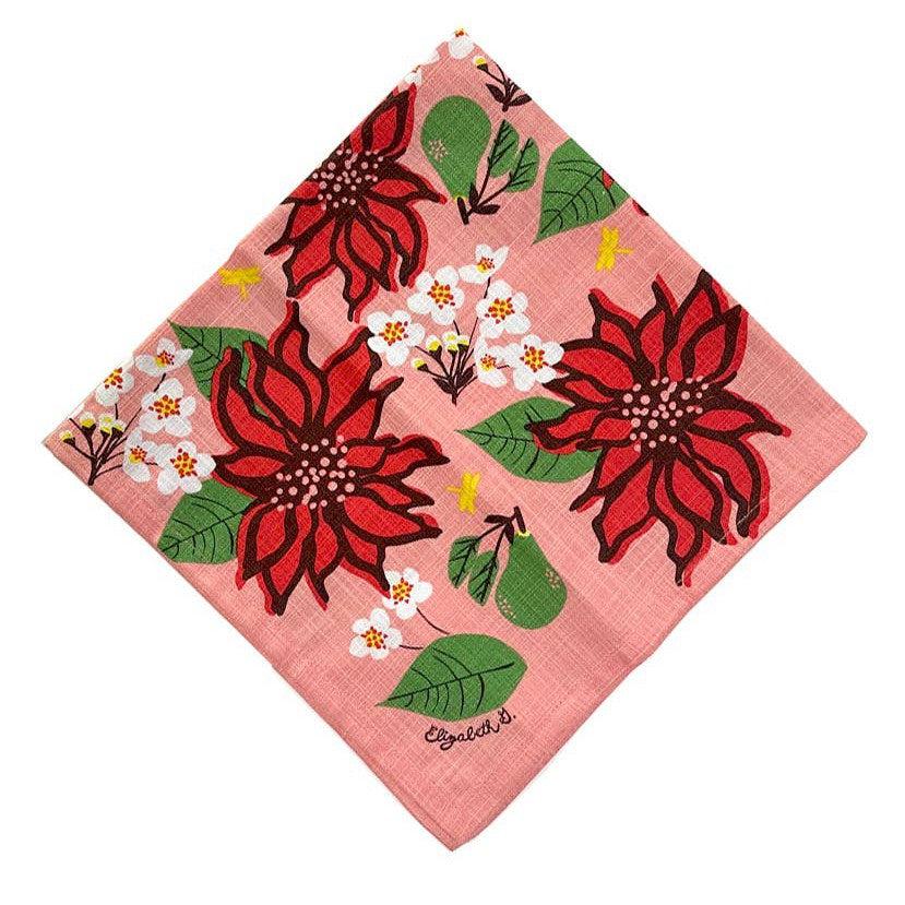 Elizabeth Grubaugh - Poinsettia Napkin Set of Four-Elizabeth Grubaugh-treehaus