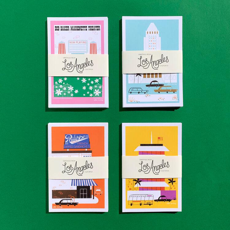 Ellen Surrey - Greetings from Los Angeles - Landmarks - Set of 12 postcards-Ellen Surrey-treehaus