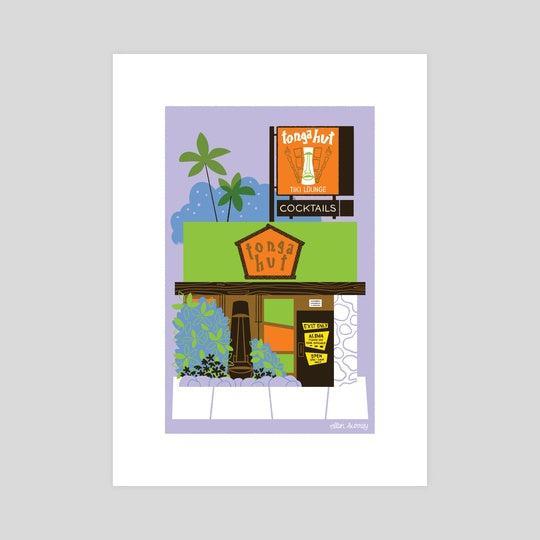 Ellen Surrey - Tonga Hut Print-Ellen Surrey-treehaus