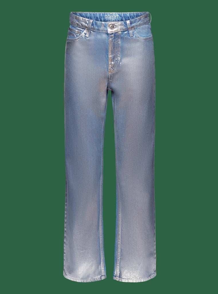 Esprit - Metallic Retro Straight Jeans-Esprit-treehaus
