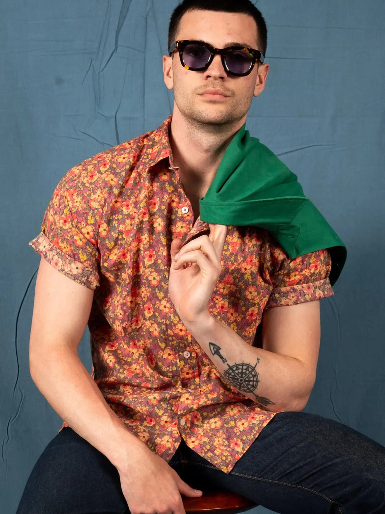 Folk Shirt - Pastel Floral-Dushyant-treehaus