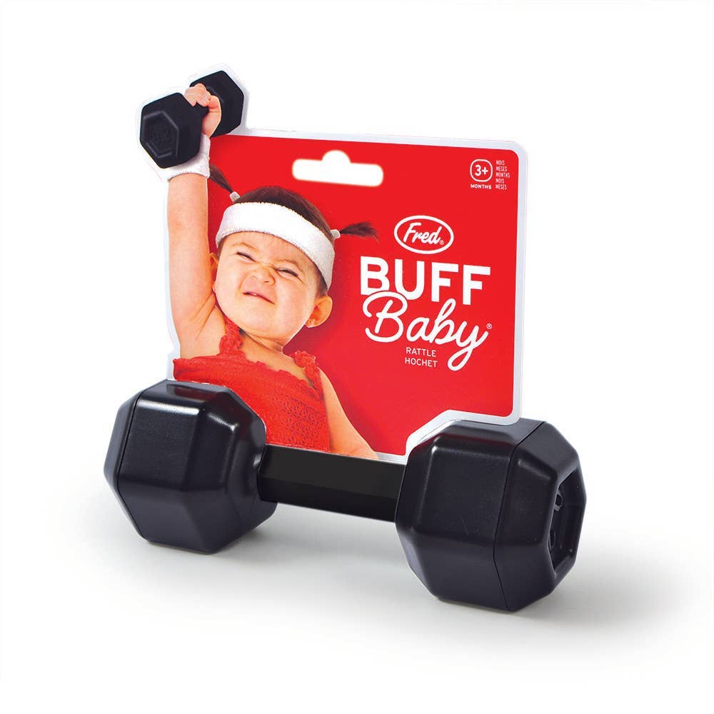 Fred & Friends - Buff Baby - Dumbbell Rattle-Fred & Friends-treehaus