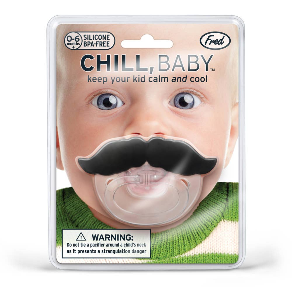 Fred & Friends - Chill Baby Mustache Pacifier-Fred & Friends-treehaus