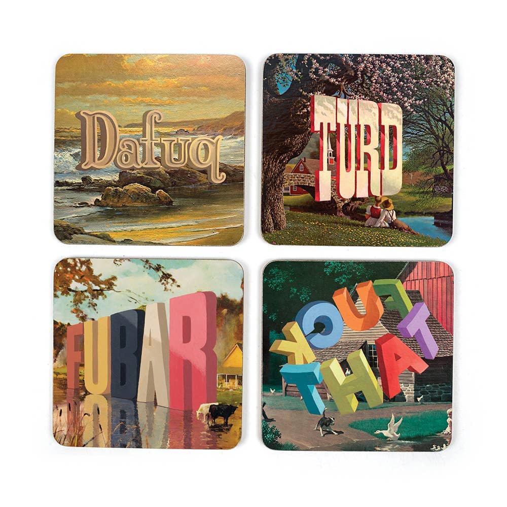 Fred & Friends - Coaster Set - Wayne White-Fred & Friends-treehaus