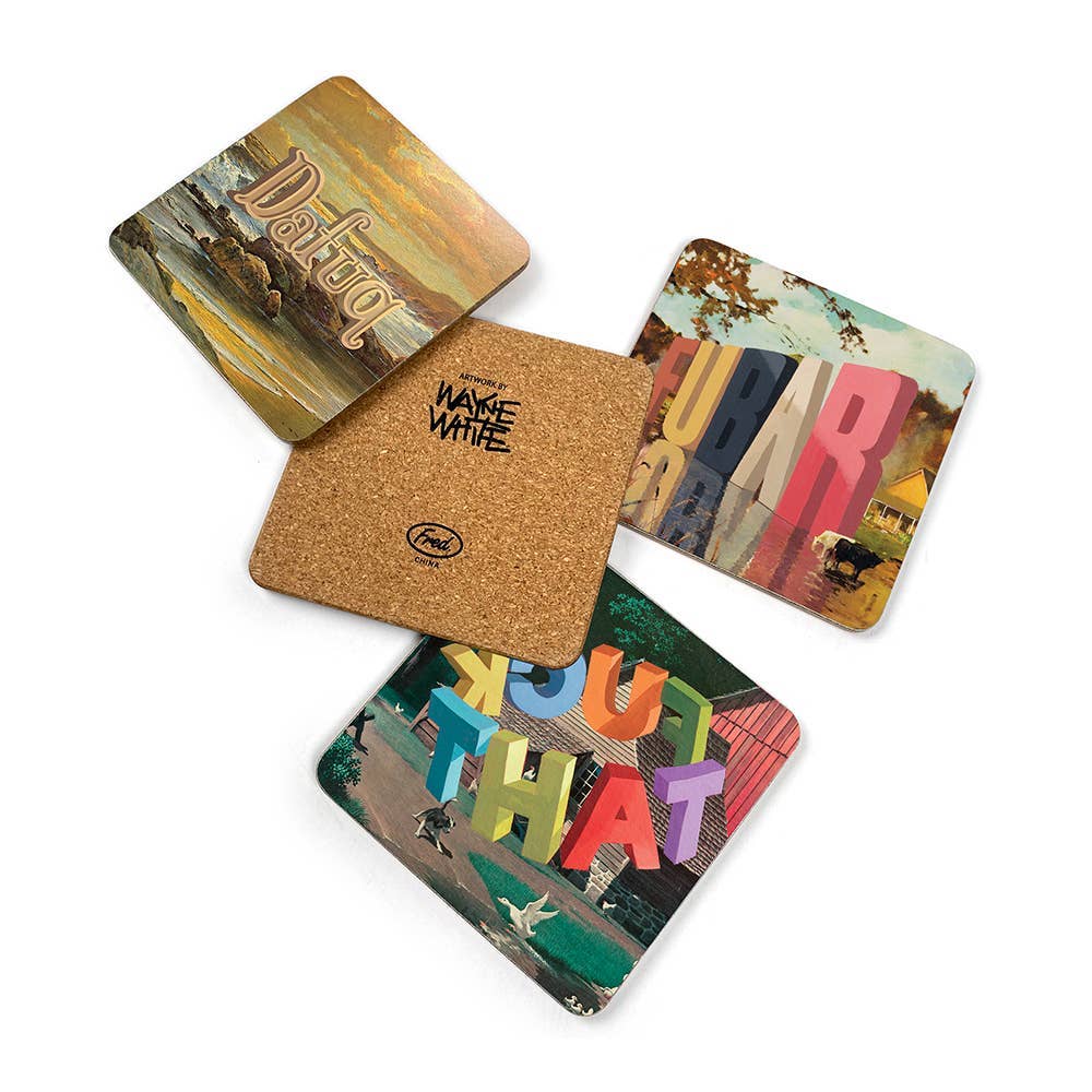 Fred & Friends - Coaster Set - Wayne White-Fred & Friends-treehaus