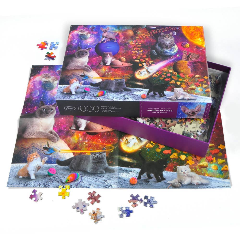 Fred & Friends - Puzzle 1000 Pc - Norwood Galaxy Cats-Fred & Friends-treehaus