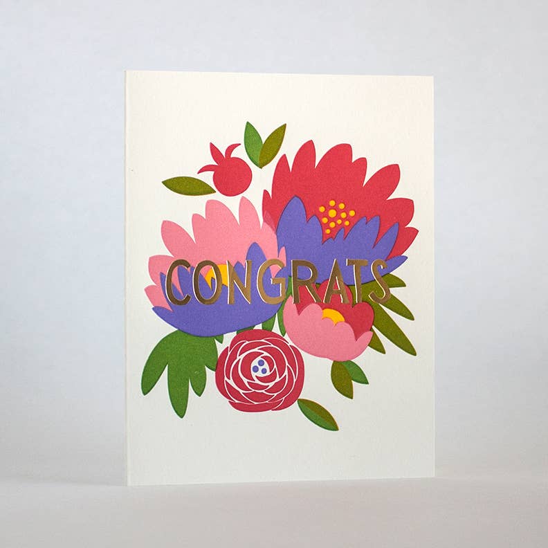 Fugu Fugu - Congrats Bouquet Card-Fugu Fugu Press-treehaus