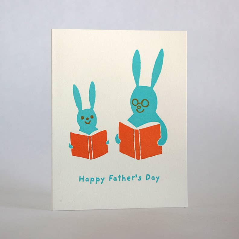 Fugu Fugu - Father's Day Reading Bunnies-Fugu Fugu Press-treehaus