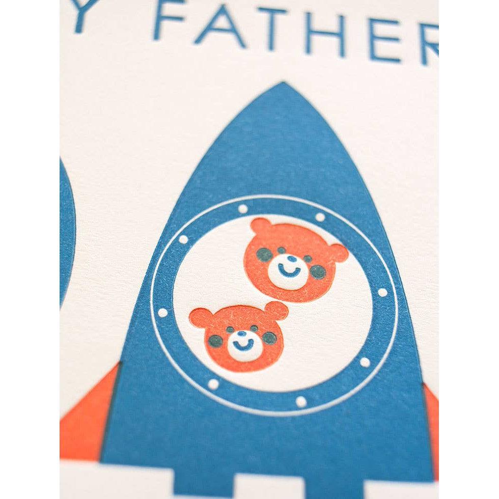 Fugu Fugu - Father's Day Rocket Bear Card-Fugu Fugu Press-treehaus