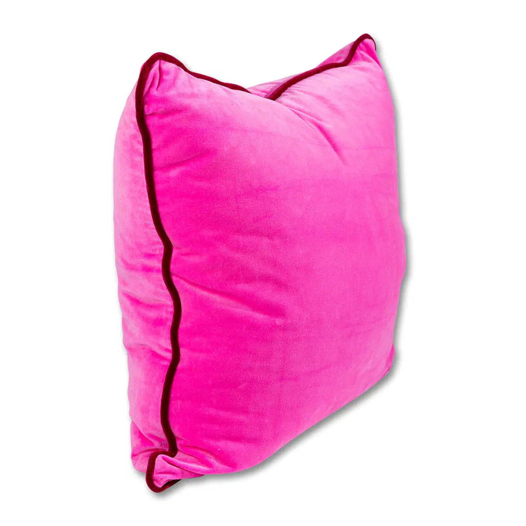 Furbish - Charliss Velvet Pillow - Neon Pink & Wine-Furbish-treehaus