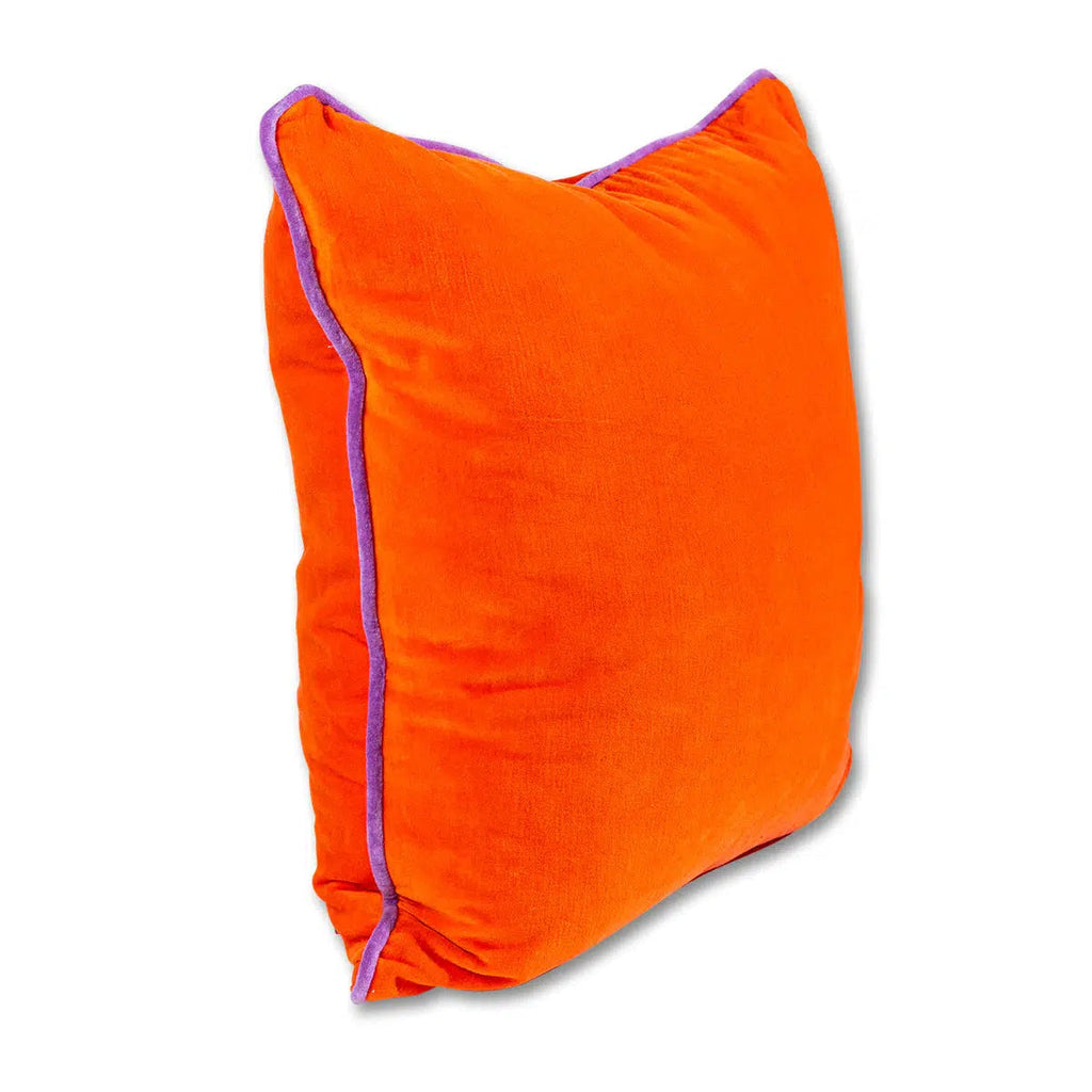 Furbish - Charliss Velvet Pillow - Orange & Lilac-Furbish-treehaus