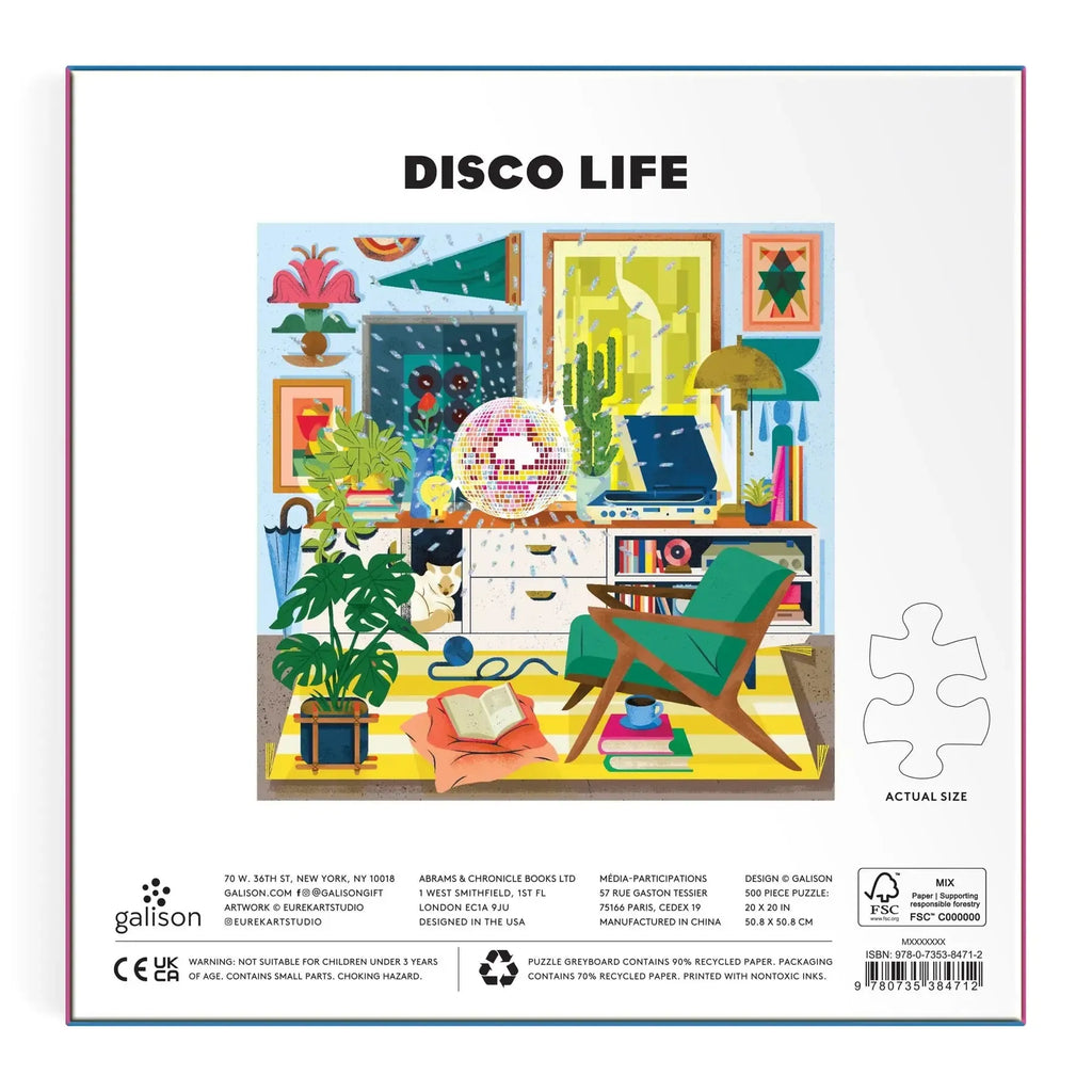 Galison - Disco Life Foil Puzzle - 500 Piece-Galison-treehaus