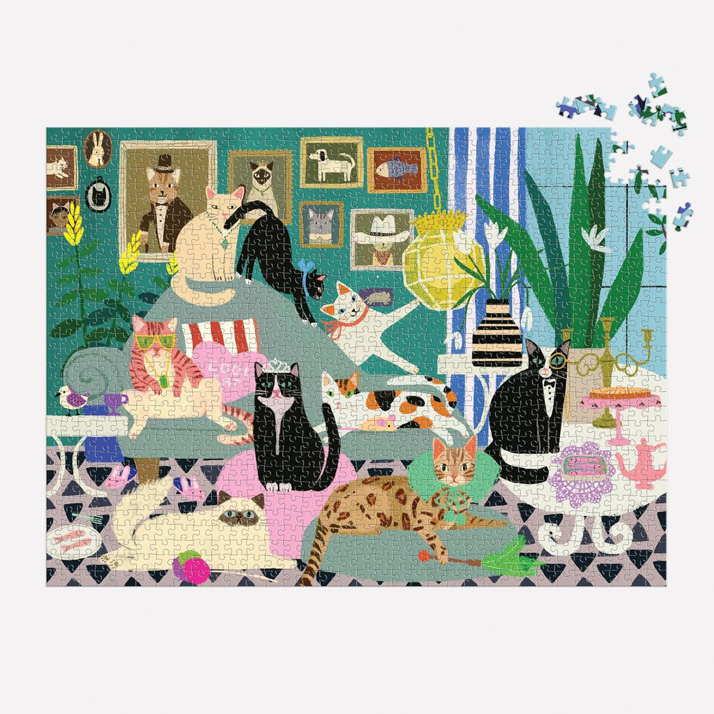 Galison - Glamour Cats - 1000 Piece Puzzle-Chronicle-treehaus