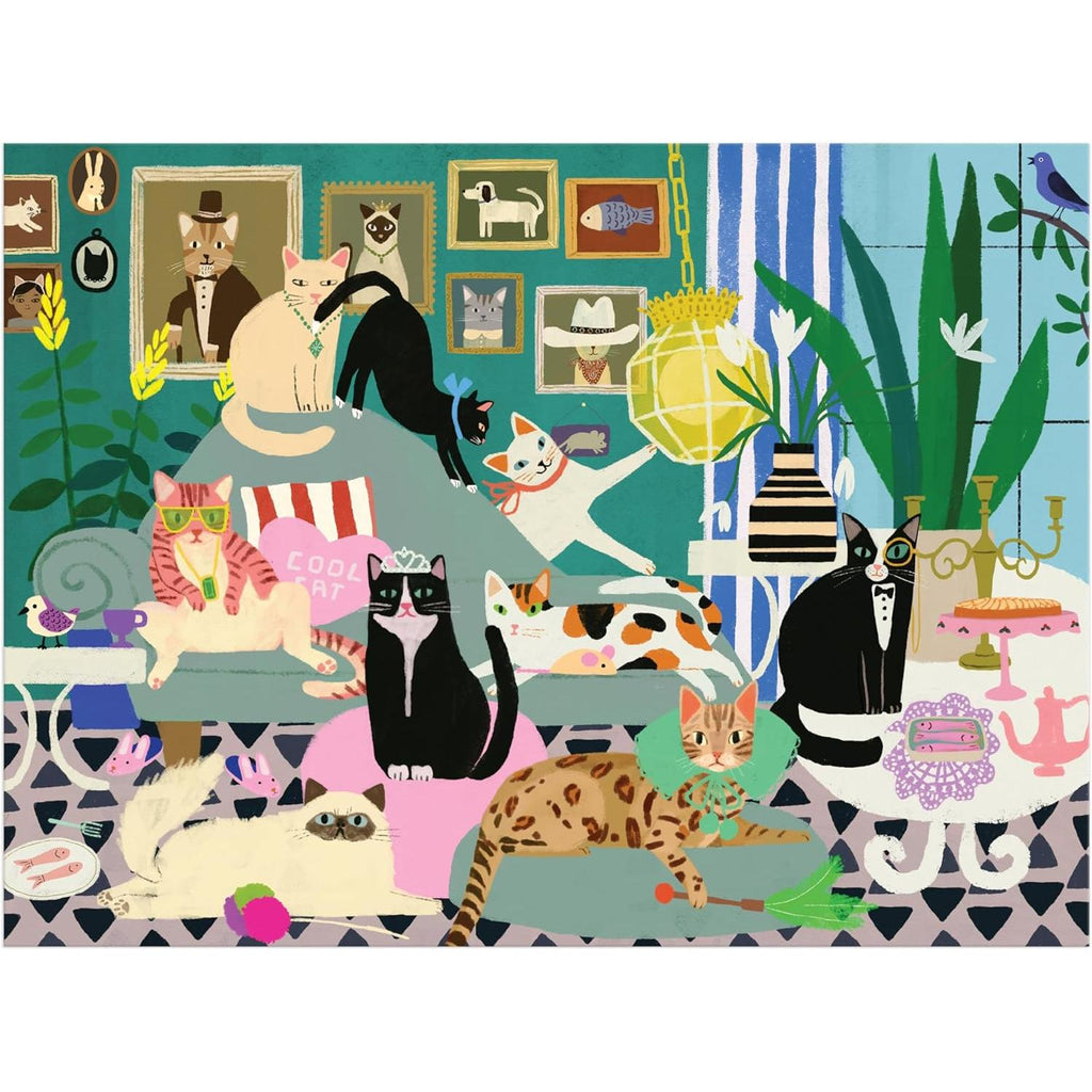 Galison - Glamour Cats - 1000 Piece Puzzle-Chronicle-treehaus