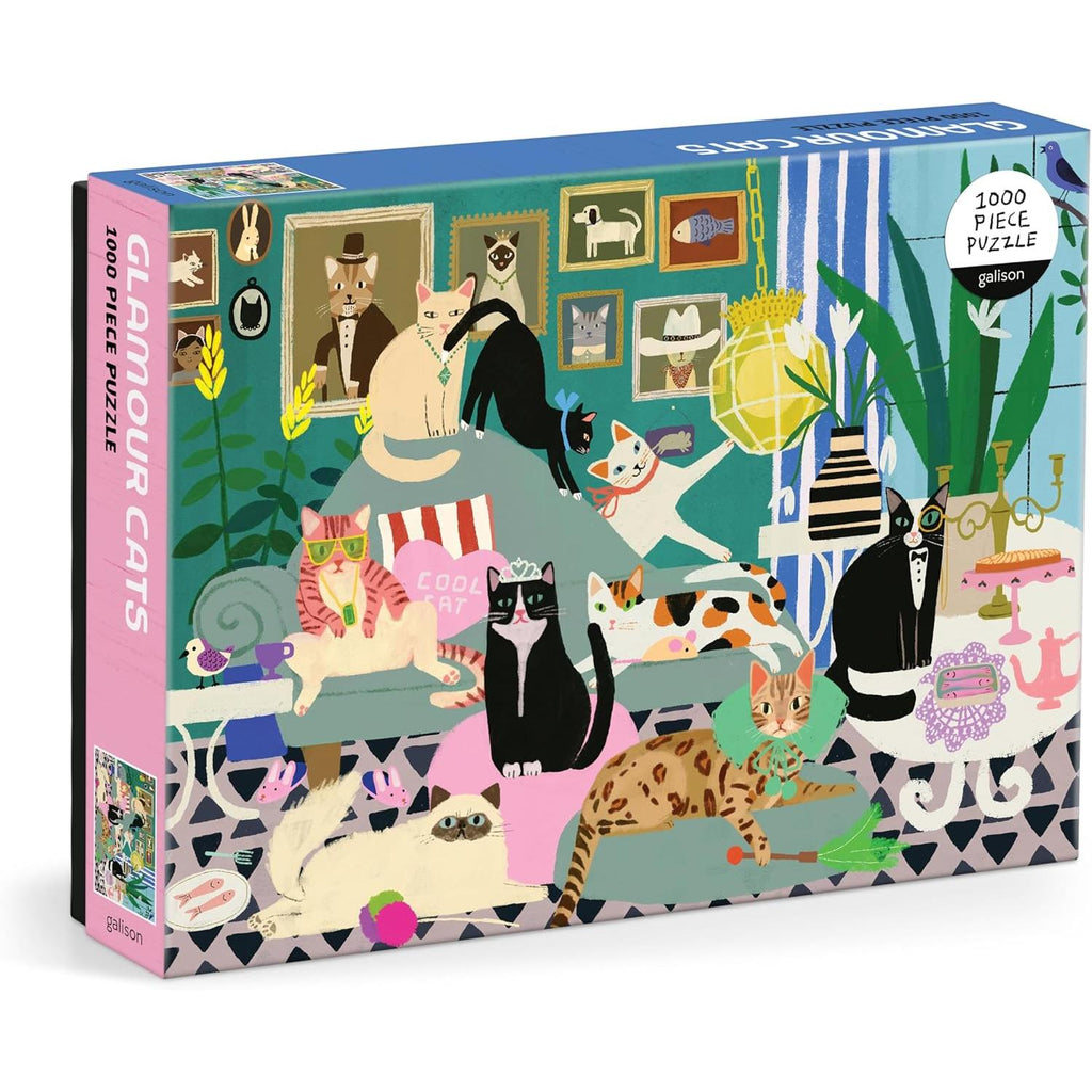 Galison - Glamour Cats - 1000 Piece Puzzle-Chronicle-treehaus