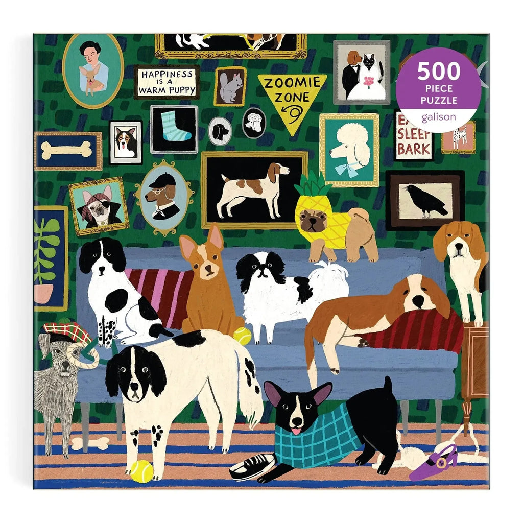 Galison - Lounge Dogs - 500 Piece Puzzle-Chronicle-treehaus