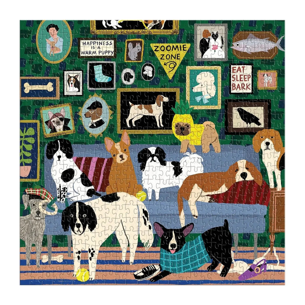 Galison - Lounge Dogs - 500 Piece Puzzle-Chronicle-treehaus