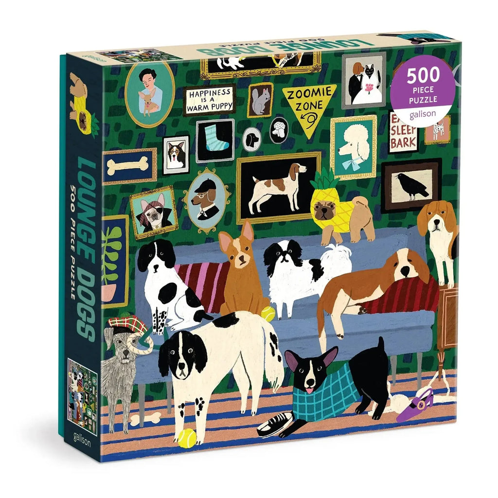 Galison - Lounge Dogs - 500 Piece Puzzle-Chronicle-treehaus