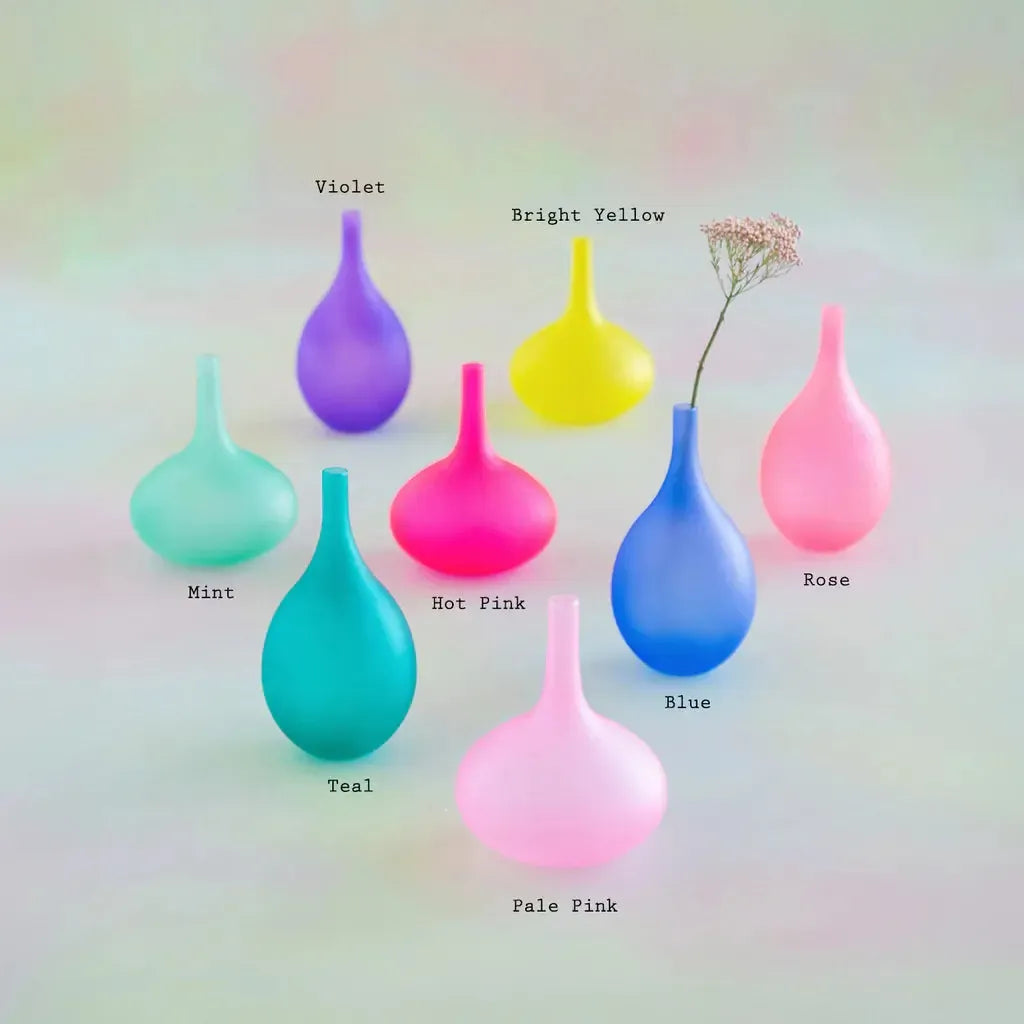 Glitterville - Handblown Frosted Glass Vases-Glitterville-treehaus