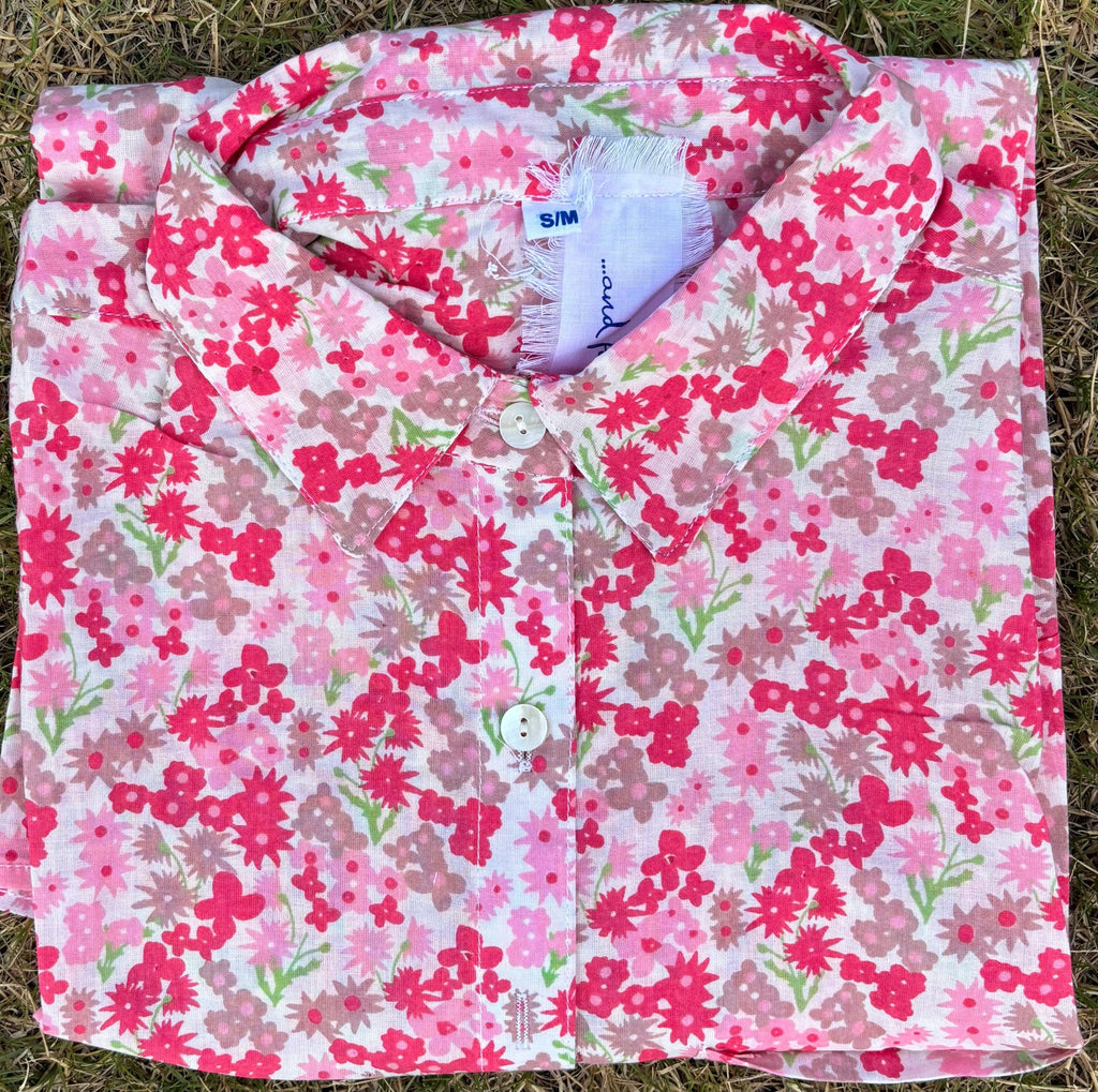 and for Good - Good Boyfriend Shirt - Pink Petite Fleur-and for Good-treehaus