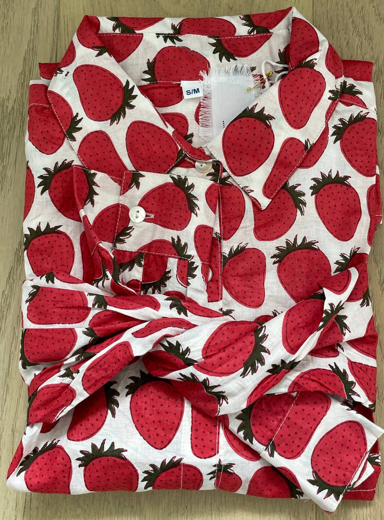 and for Good - Good Boyfriend Shirt - Strawberry Print-and for Good-treehaus