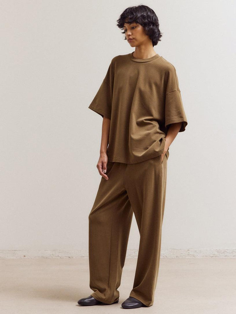 Grade & Gather - Brush Touch Straight Sweat Pants-Grade & Gather-treehaus