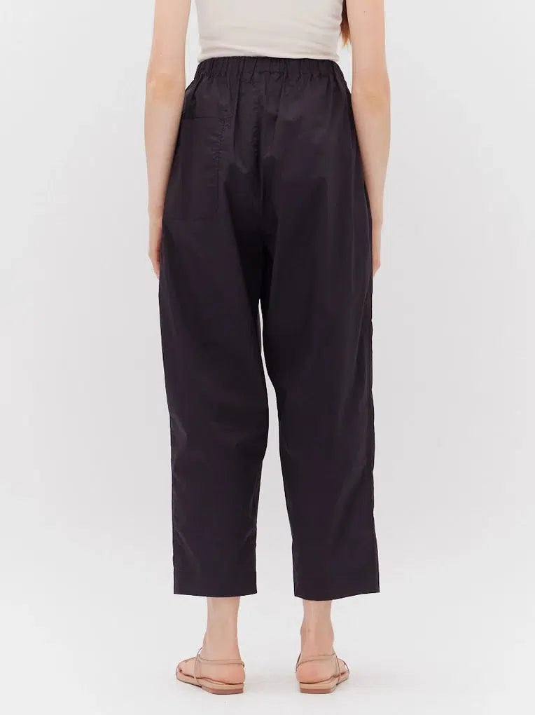 Grade & Gather - Cotton Poplin Pants - Black-Grade & Gather-treehaus