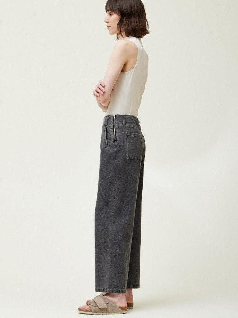 Grade & Gather - Denim Trousers - Washed Black-Grade & Gather-treehaus