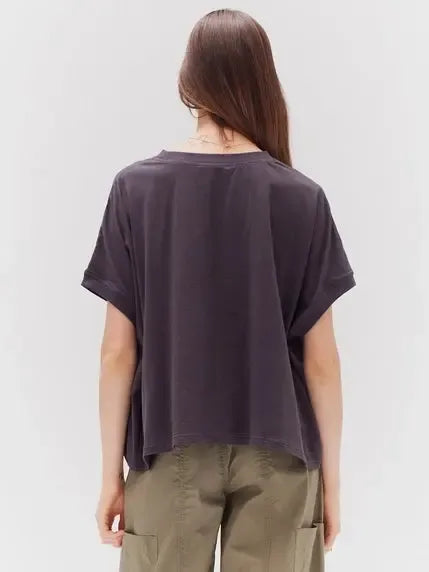Grade & Gather - Easy Summer T-Shirt - Black Fade-Grade & Gather-treehaus