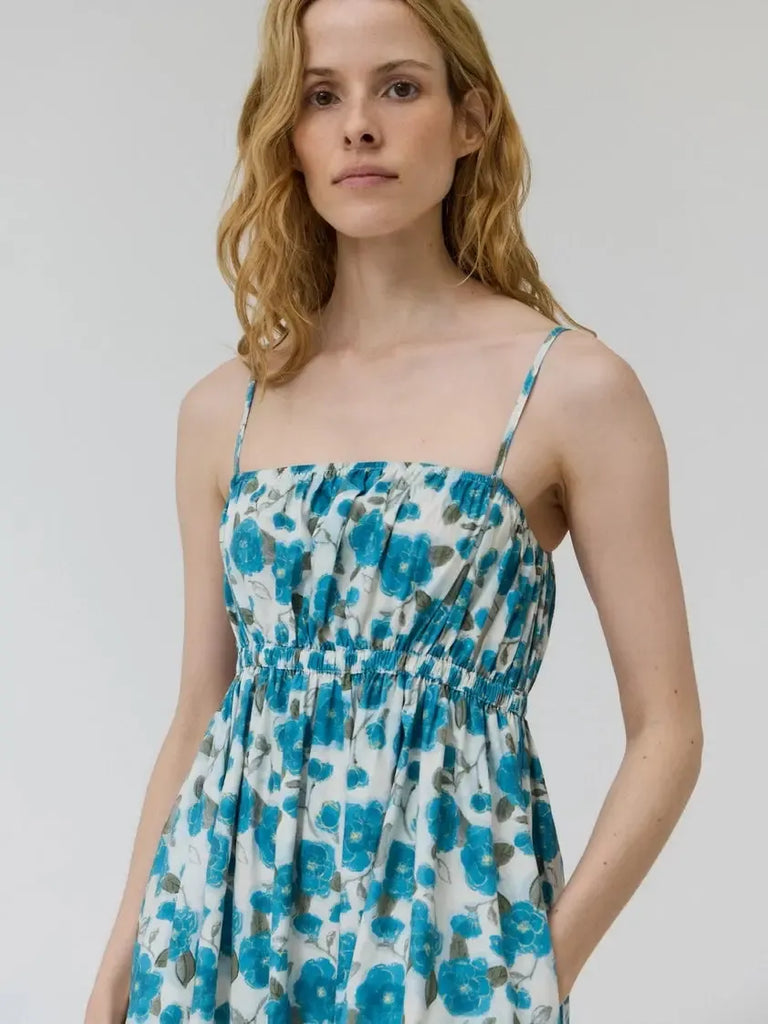 Grade & Gather - High Waist Dress - Ocean Floral Pattern-Grade & Gather-treehaus