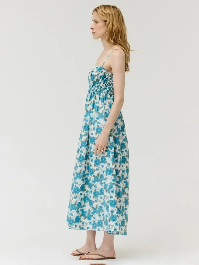 Grade & Gather - High Waist Dress - Ocean Floral Pattern-Grade & Gather-treehaus