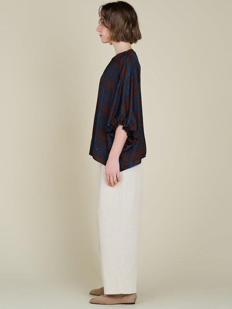 Grade & Gather - Loose Sleeves Blouse - Cocoa-Grade & Gather-treehaus