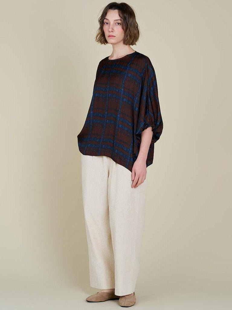 Grade & Gather - Loose Sleeves Blouse - Cocoa-Grade & Gather-treehaus