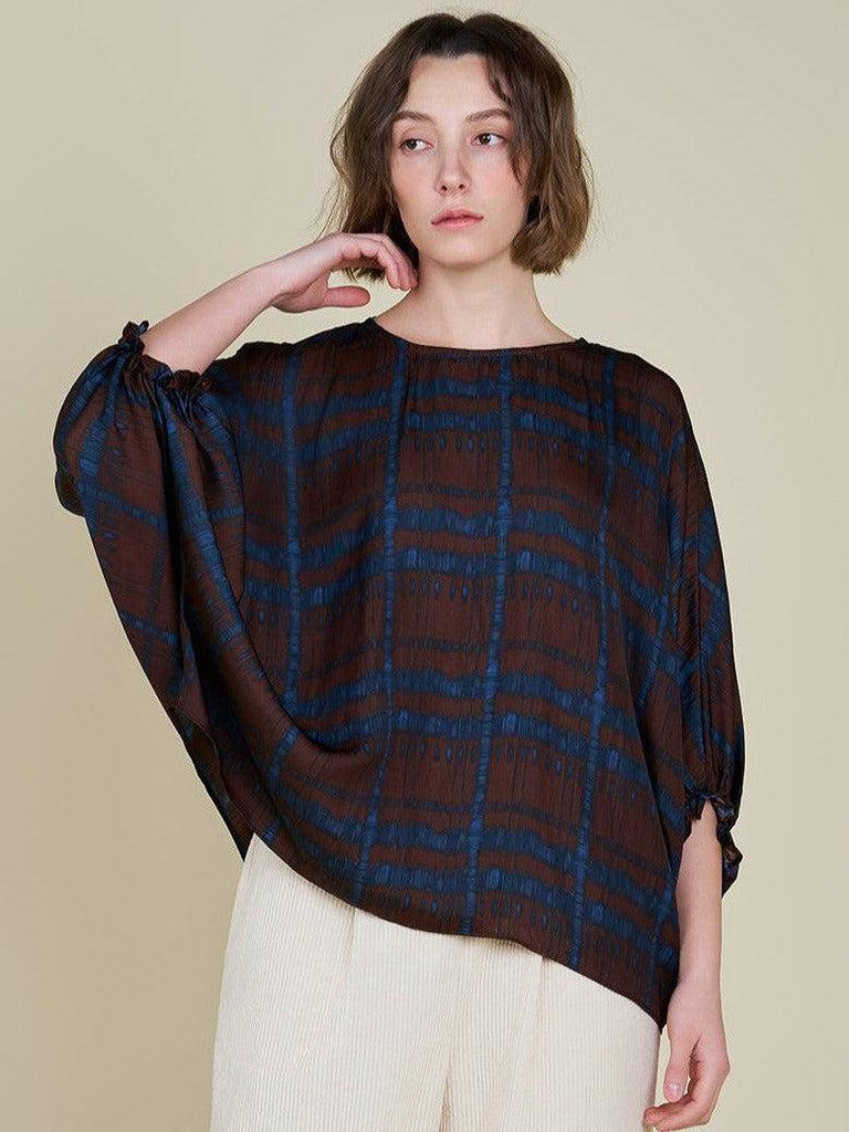 Grade & Gather - Loose Sleeves Blouse - Cocoa-Grade & Gather-treehaus