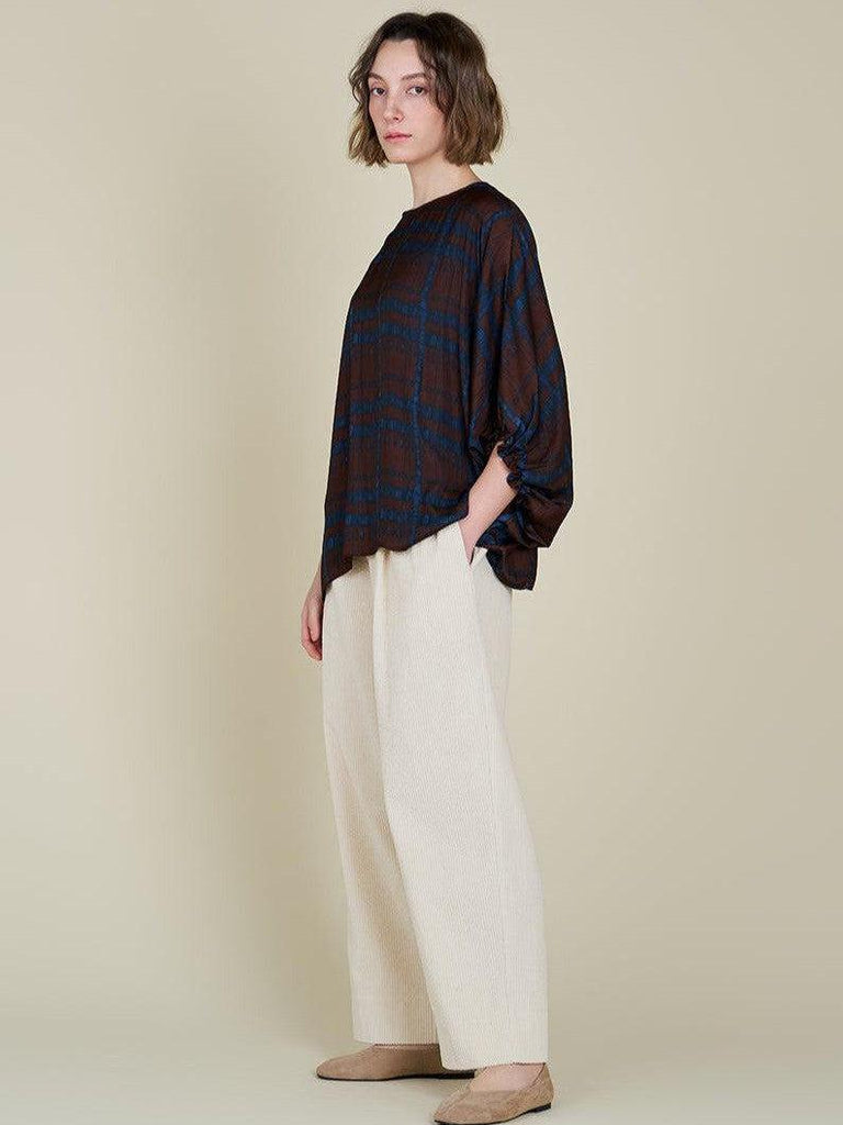 Grade & Gather - Loose Sleeves Blouse - Cocoa-Grade & Gather-treehaus