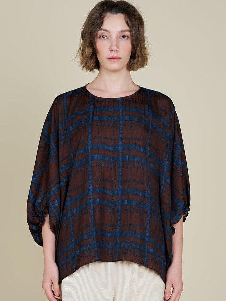 Grade & Gather - Loose Sleeves Blouse - Cocoa-Grade & Gather-treehaus