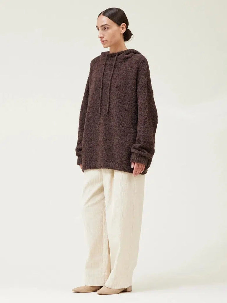 Grade & Gather - Oversized Hoodie Sweater - Cocoa-Grade & Gather-treehaus