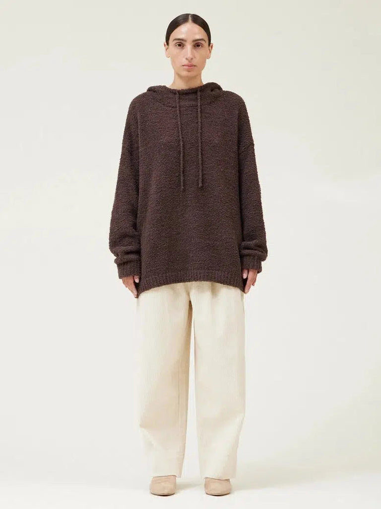 Grade & Gather - Oversized Hoodie Sweater - Cocoa-Grade & Gather-treehaus