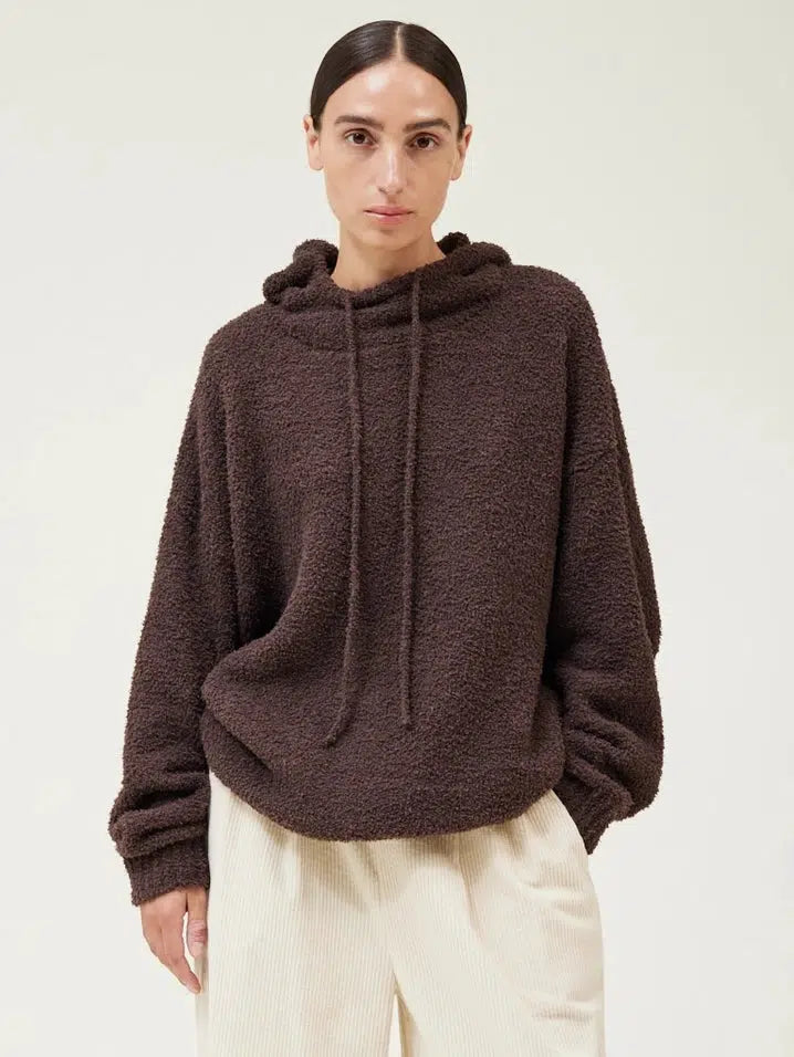 Grade & Gather - Oversized Hoodie Sweater - Cocoa-Grade & Gather-treehaus