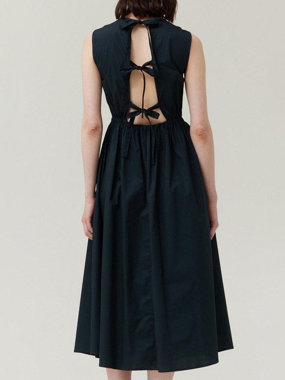 Grade & Gather - Sleeveless Back Tie Dress - Deep Sea-Grade & Gather-treehaus
