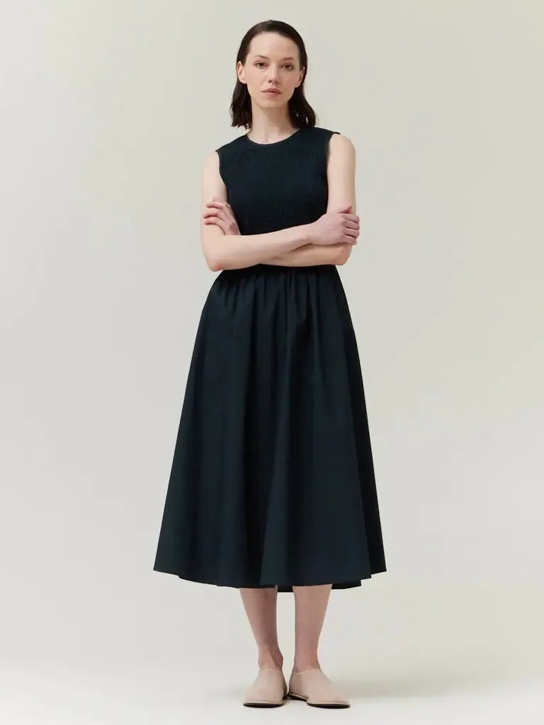 Grade & Gather - Sleeveless Back Tie Dress - Deep Sea-Grade & Gather-treehaus