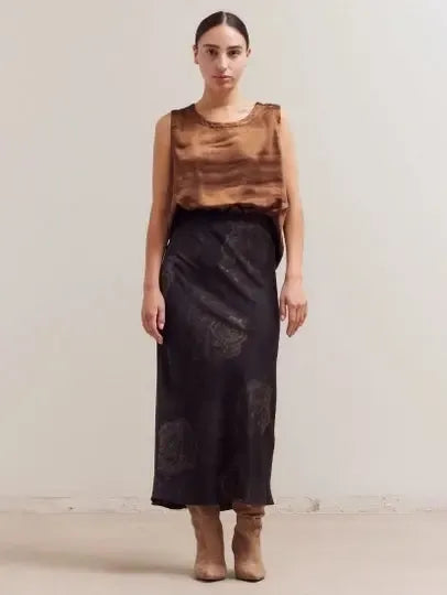 Grade & Gather - Thick Satin Top - Dark Chocolate-Grade & Gather-treehaus