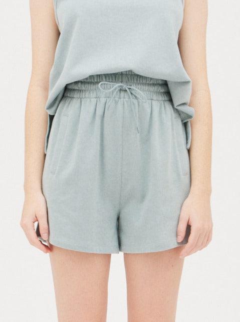 Grade & Gather - Wide Elastic Shorts - Bluebell-Grade & Gather-treehaus