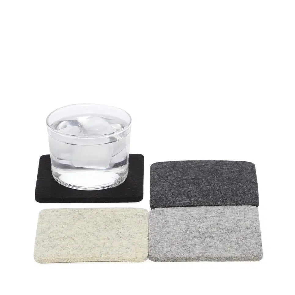 Graf Lantz - Square Felt Coaster - 4 Pack - Noir-Graf Lantz-treehaus