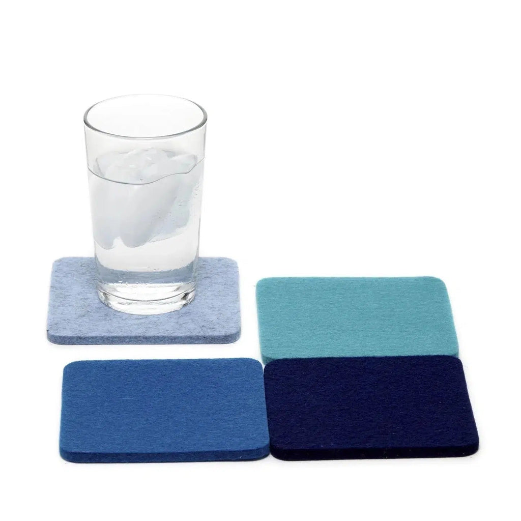 Graf Lantz - Square Felt Coaster - 4 Pack - Ocean-Graf Lantz-treehaus