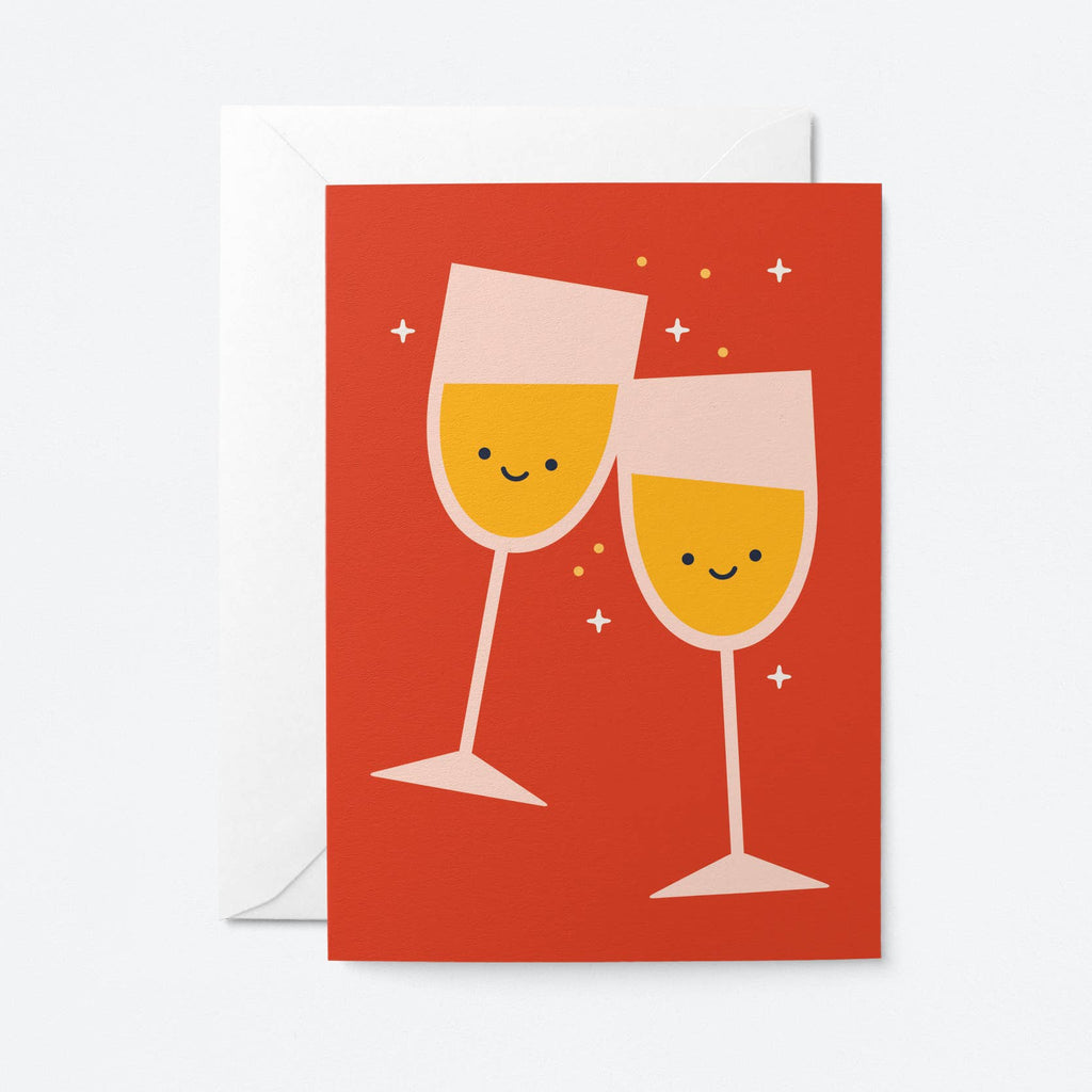 Graphic Factory - Cheers & Smiles - Greeting Card-Graphic Factory-treehaus