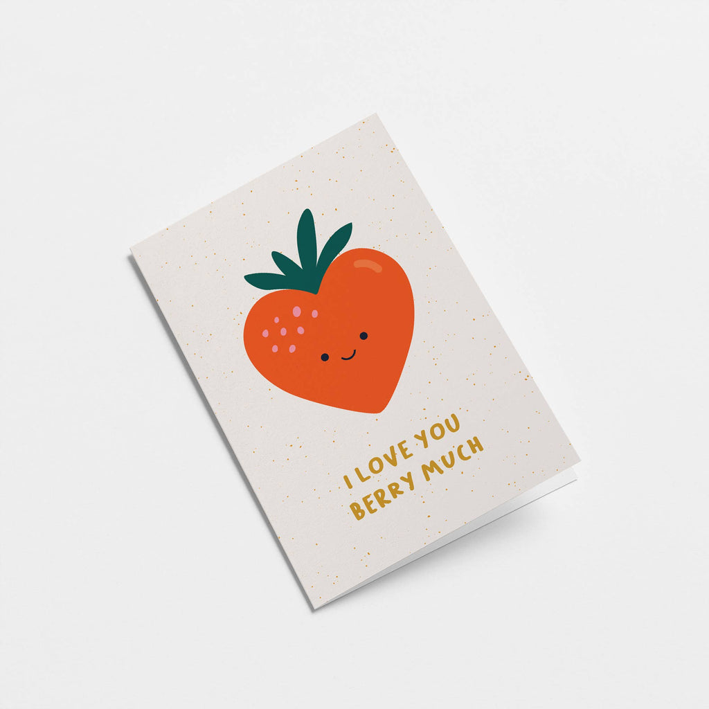 Graphic Factory - I Love You Berry Much - Love Greeting Card-Graphic Factory-treehaus