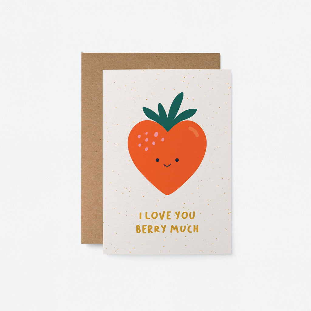 Graphic Factory - I Love You Berry Much - Love Greeting Card-Graphic Factory-treehaus