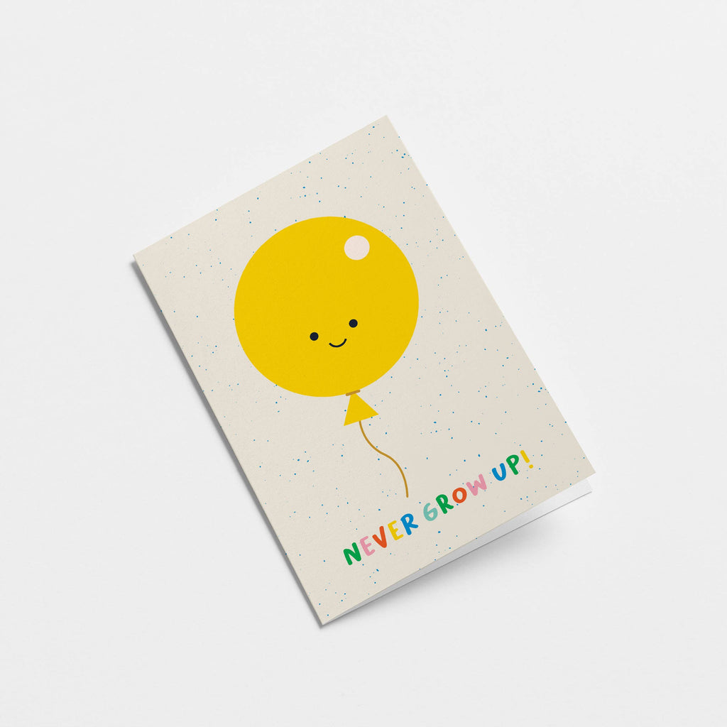 Graphic Factory - Never grow up! - Birthday Greeting Card-Graphic Factory-treehaus